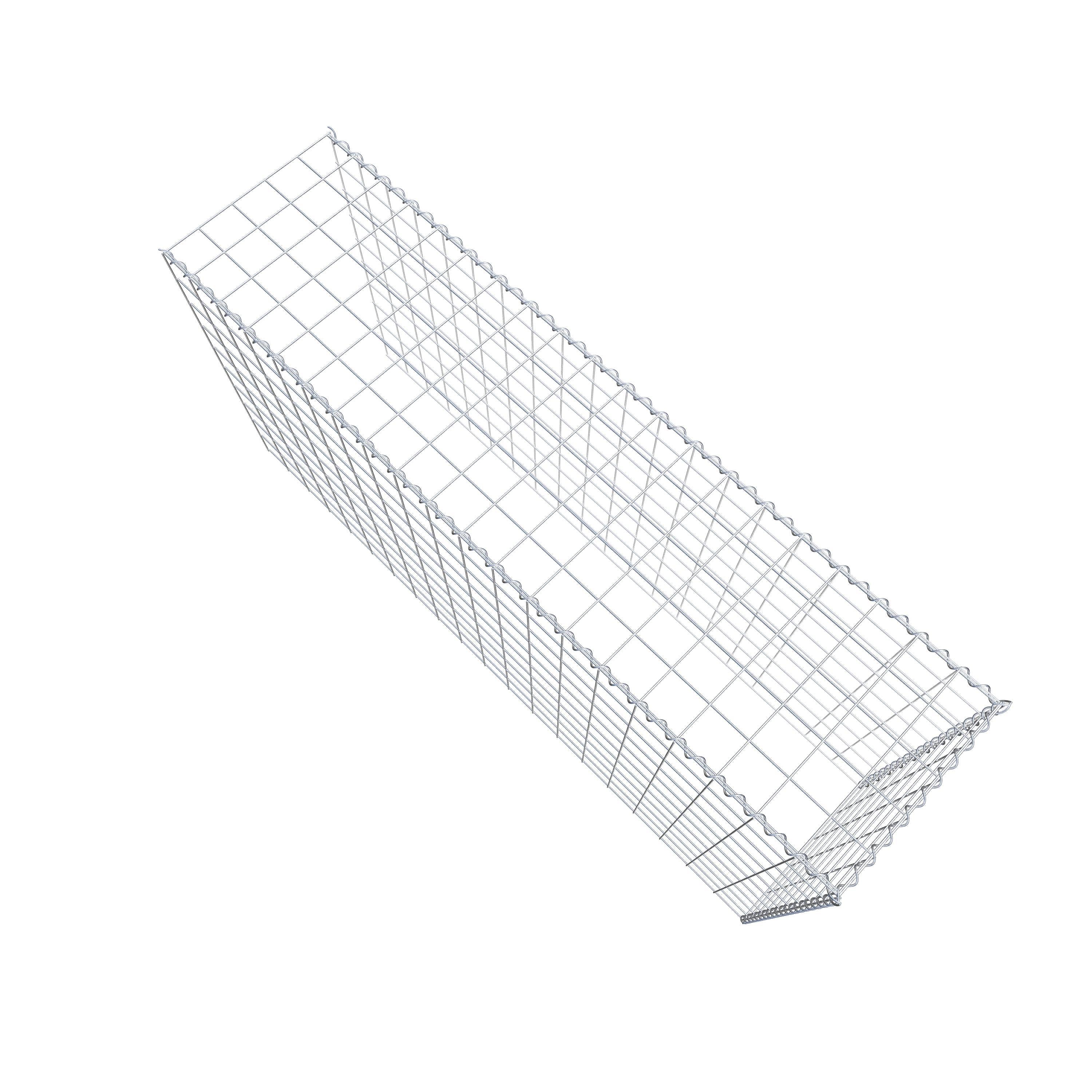 Grown-on gabion type 4 200 cm x 100 cm x 50 cm (L x H x D), mesh size 10 cm x 10 cm, spiral