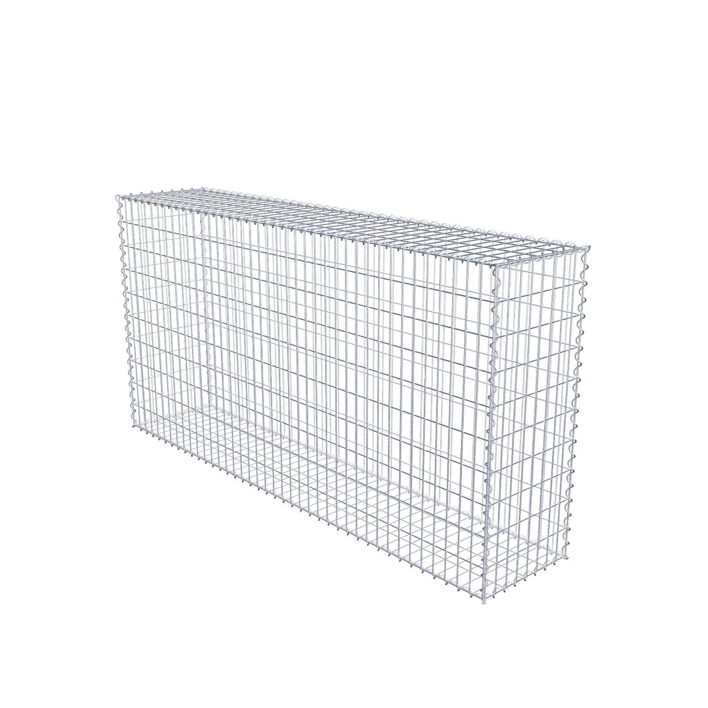 Gabion 200 cm x 100 cm x 40 cm (L x H x D), maskestørrelse 5 cm x 10 cm, spiral