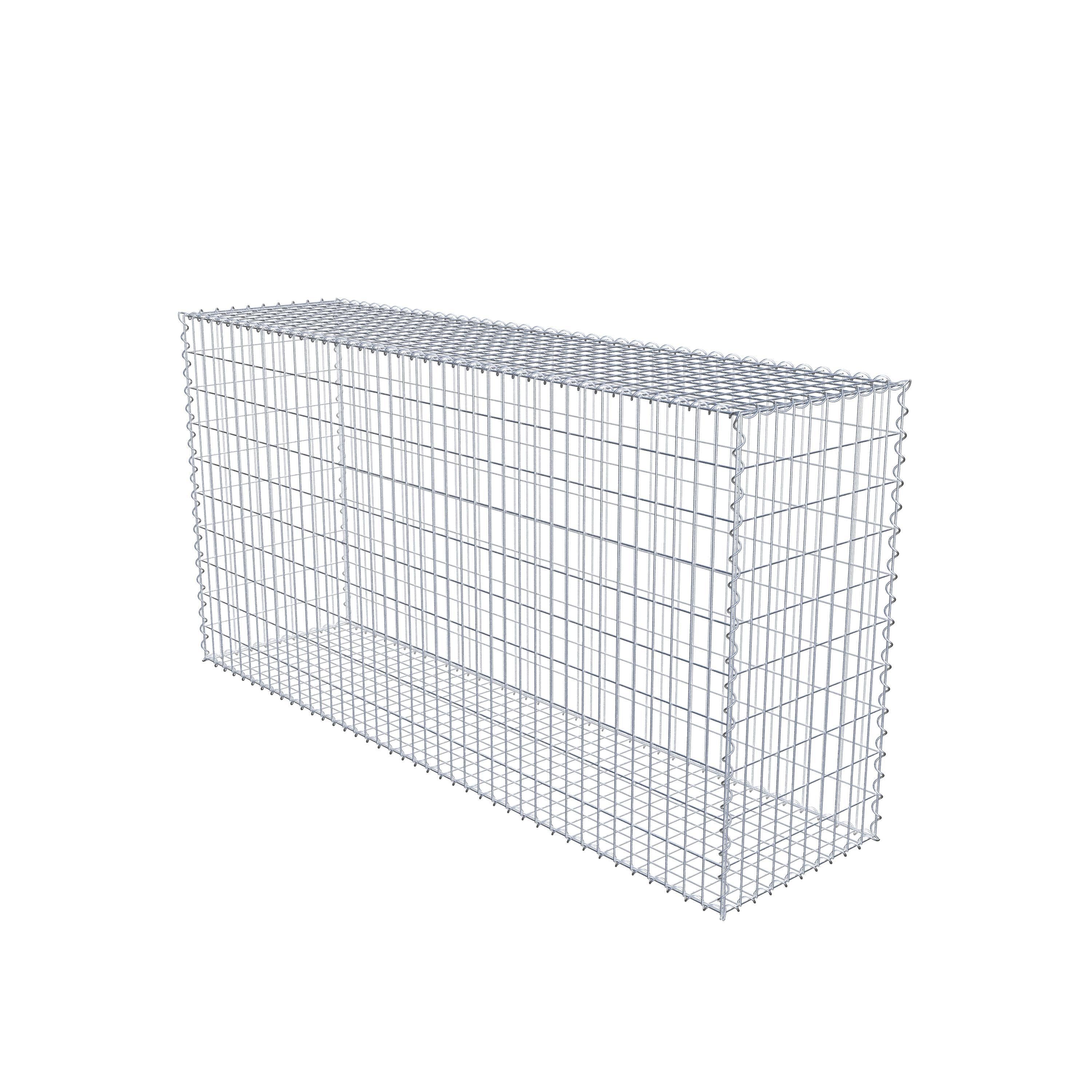 Gabion 200 cm x 100 cm x 50 cm (L x H x P), mailles 5 cm x 10 cm, spirale