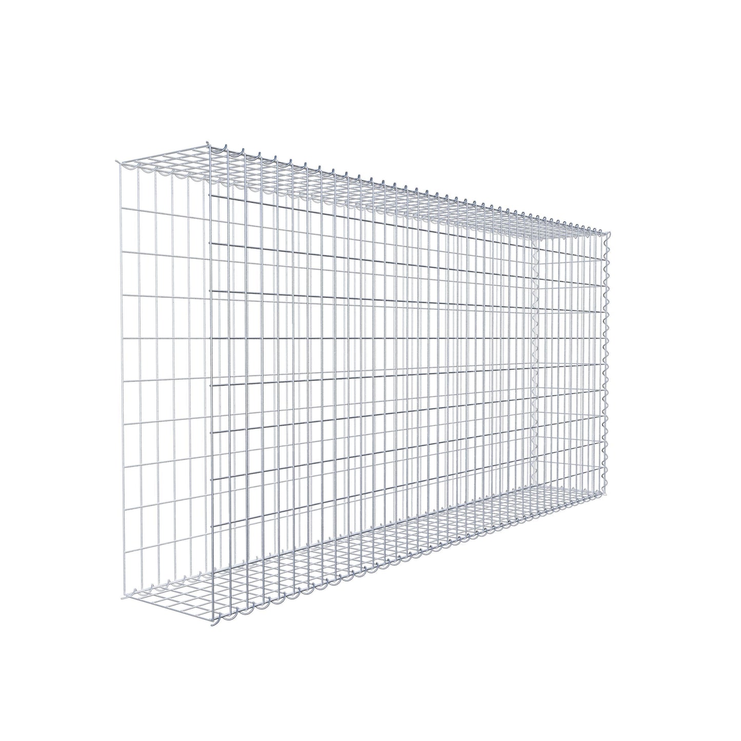 Gabion rapporté type 2 200 cm x 100 cm x 30 cm (L x H x P), mailles 5 cm x 10 cm, spirale