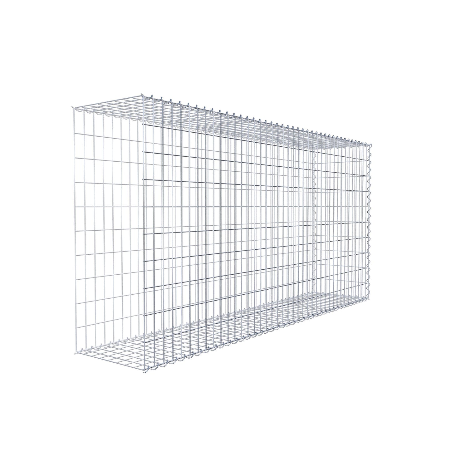 Gabion rapporté type 2 200 cm x 100 cm x 40 cm (L x H x P), mailles 5 cm x 10 cm, spirale