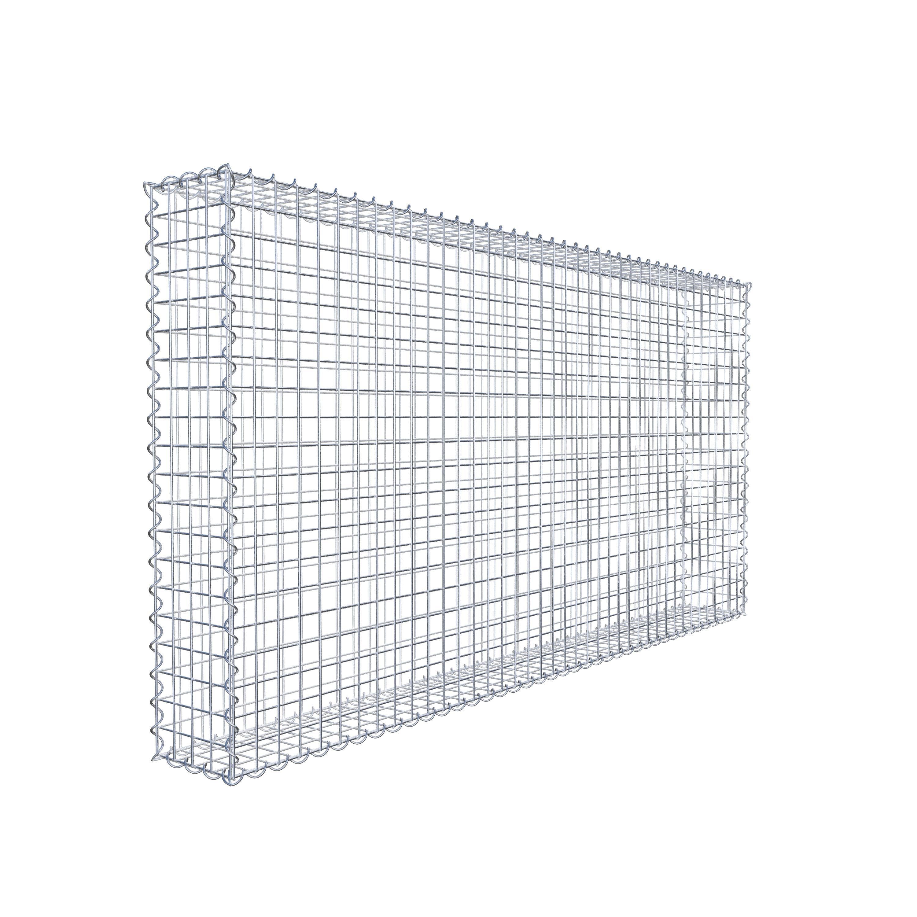 Gabion 200 cm x 100 cm x 20 cm (L x H x D), mesh size 5 cm x 5 cm, spiral