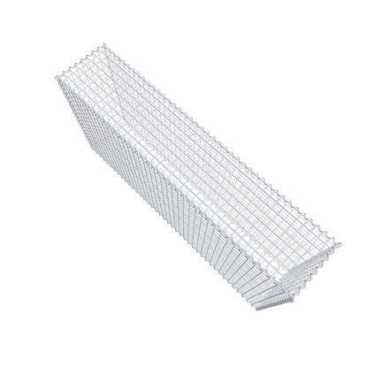 Schanskorf 200 cm x 100 cm x 40 cm (L x H x D), maaswijdte 5 cm x 5 cm, spiraalvormig