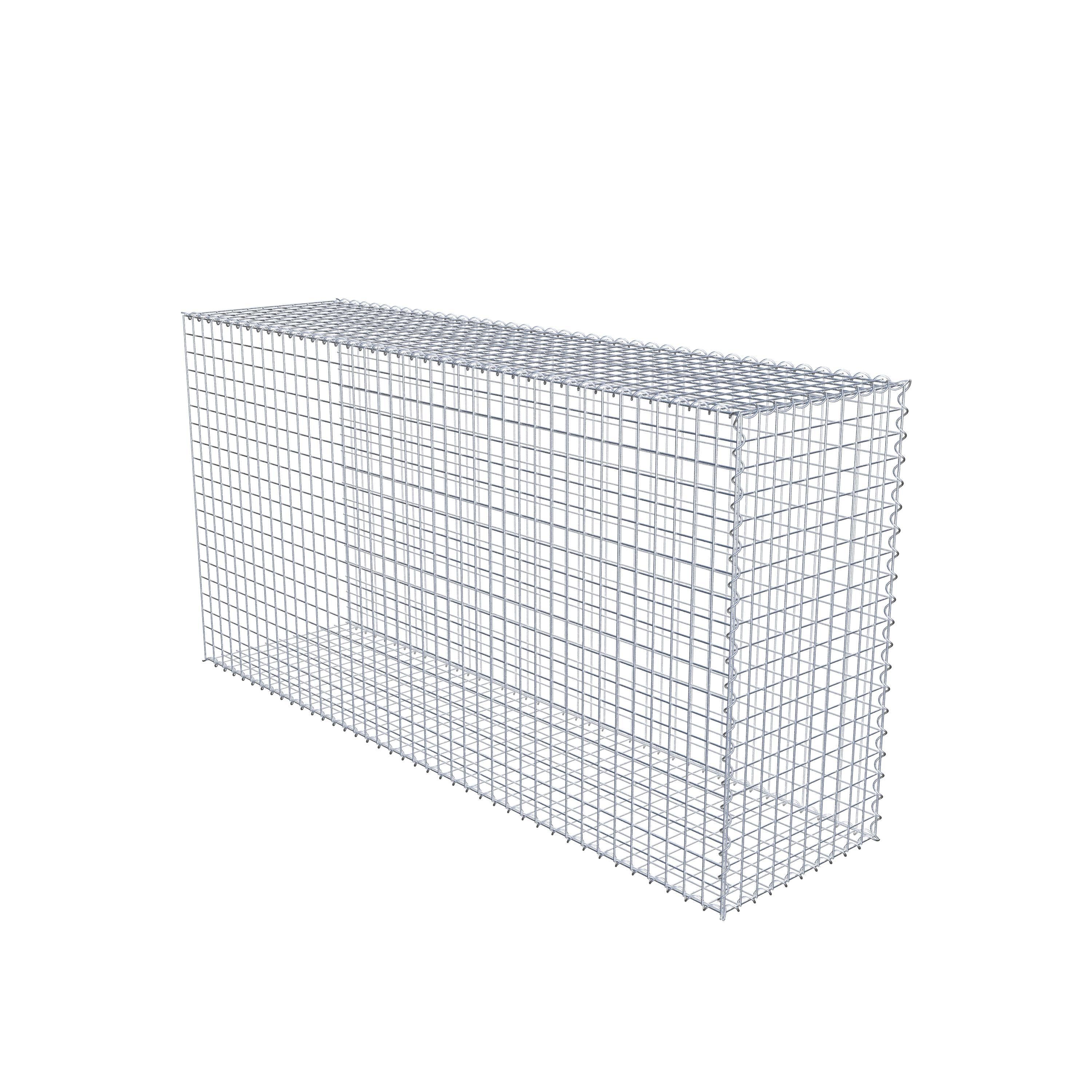 Opvokset gabion type 2 200 cm x 100 cm x 50 cm (L x H x D), maskestørrelse 5 cm x 5 cm, spiral