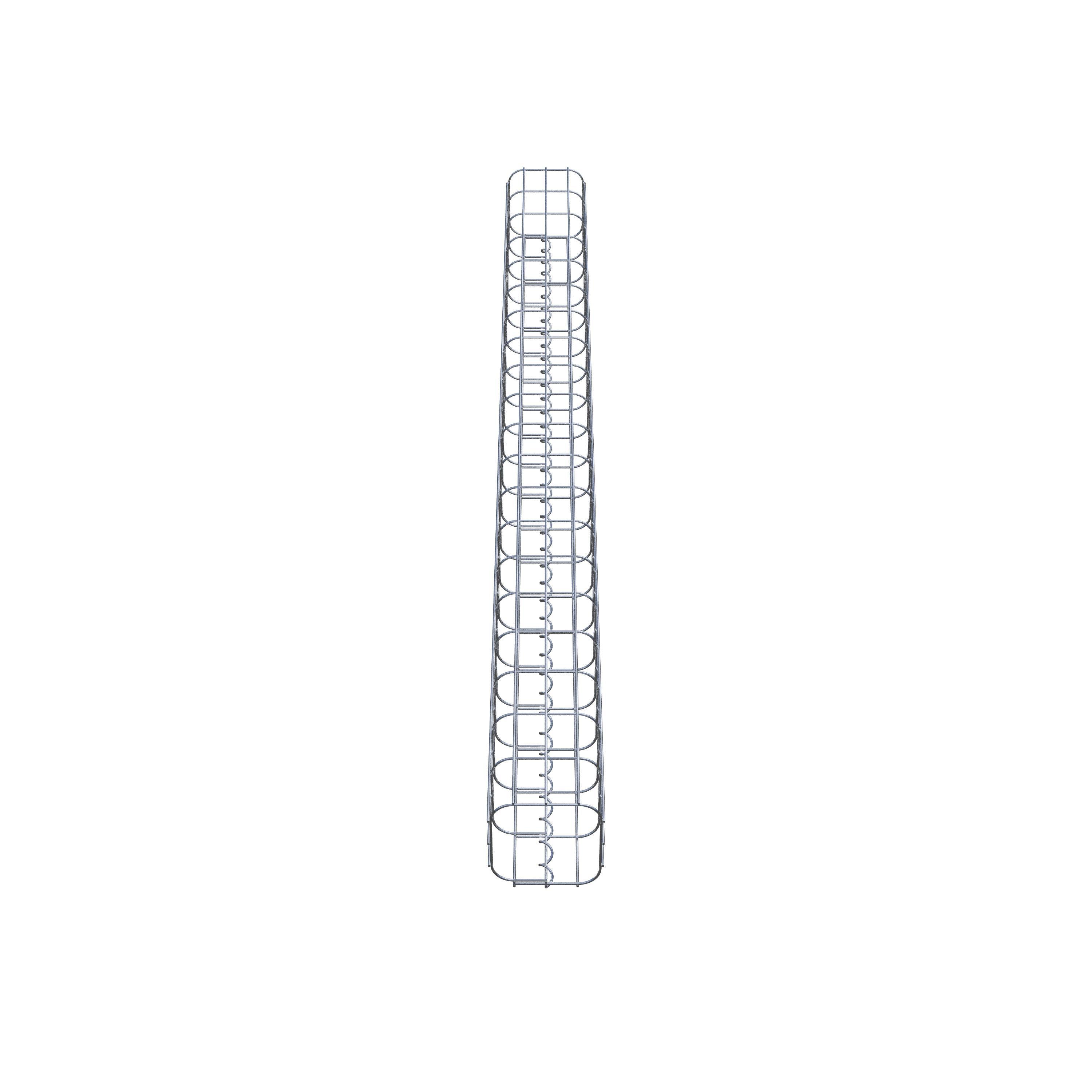 Gabion column, square, hot-dip galvanized, 17 cm x 17 cm, 200 cm height, MW 5 cm x 10 cm