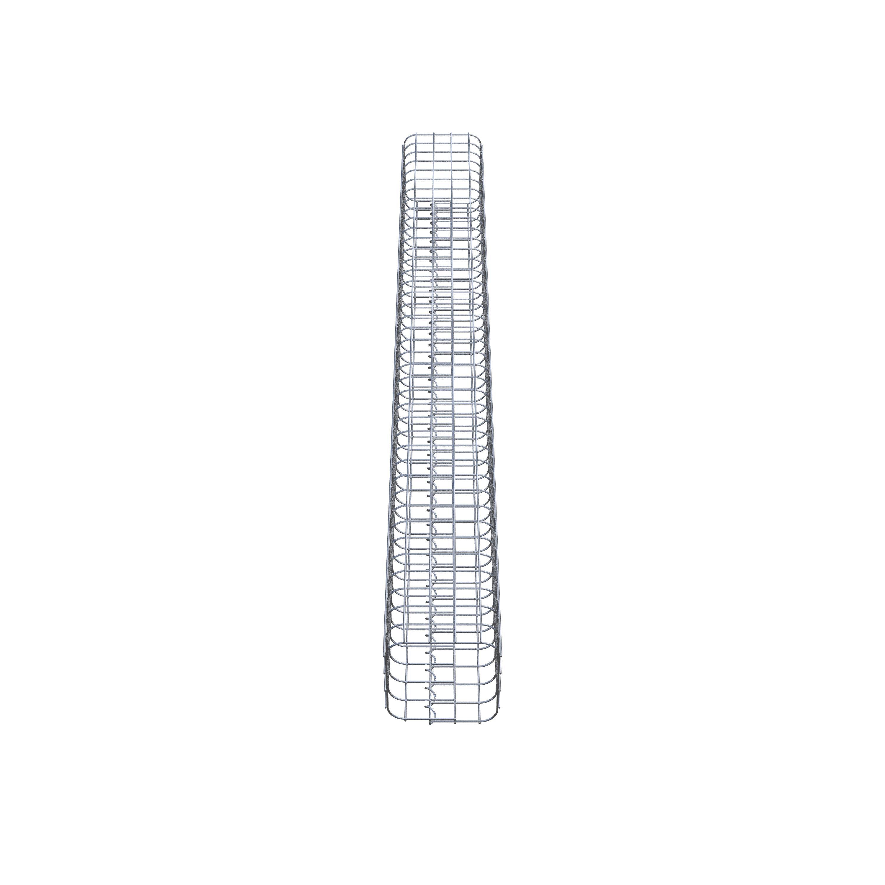 Gabion column, square, hot-dip galvanized, 22 cm x 22 cm, 200 cm high, MW 5 cm x 5 cm