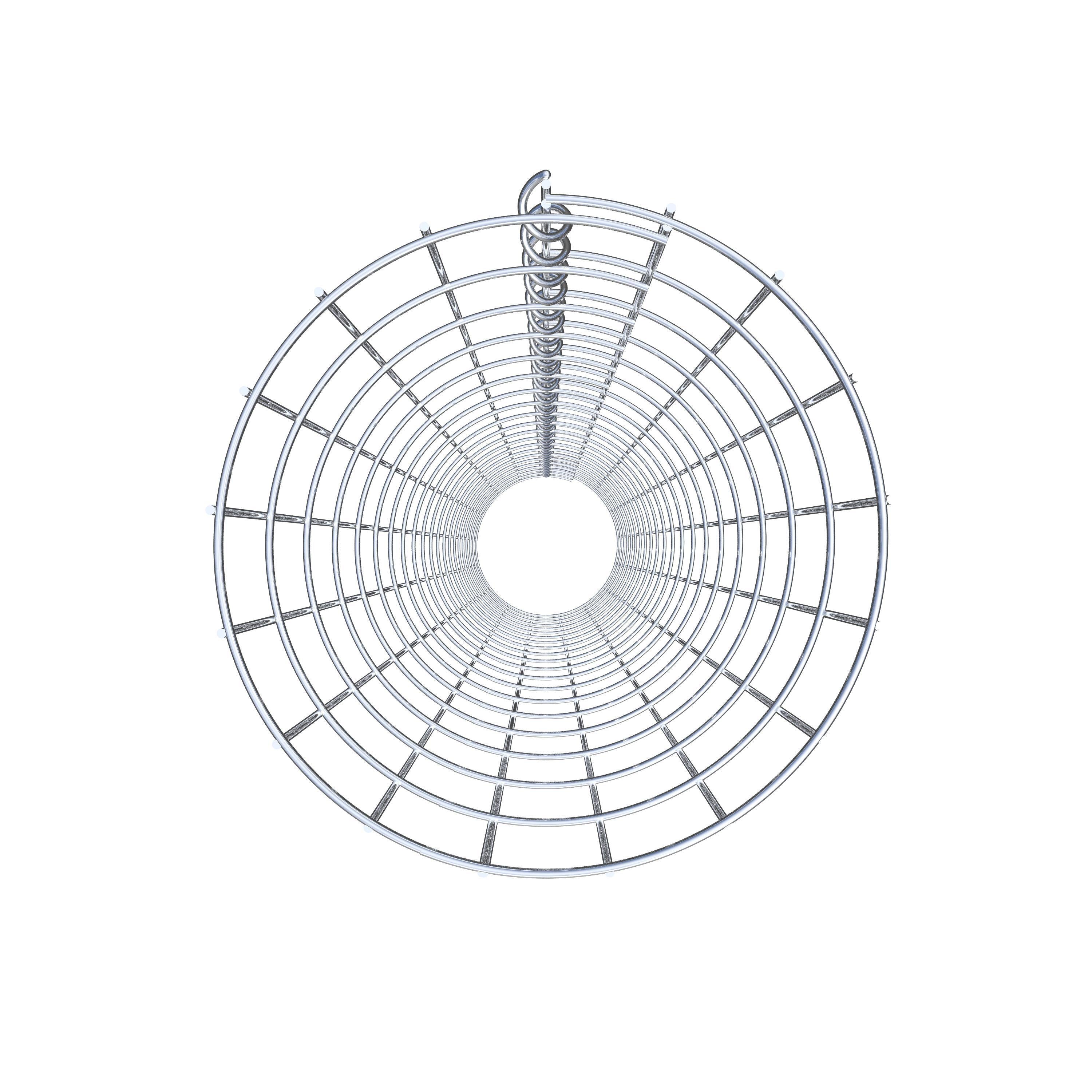 Round gabion column, hot-dip galvanized, 27 cm diameter, 200 cm height, MW 5 cm x 10 cm