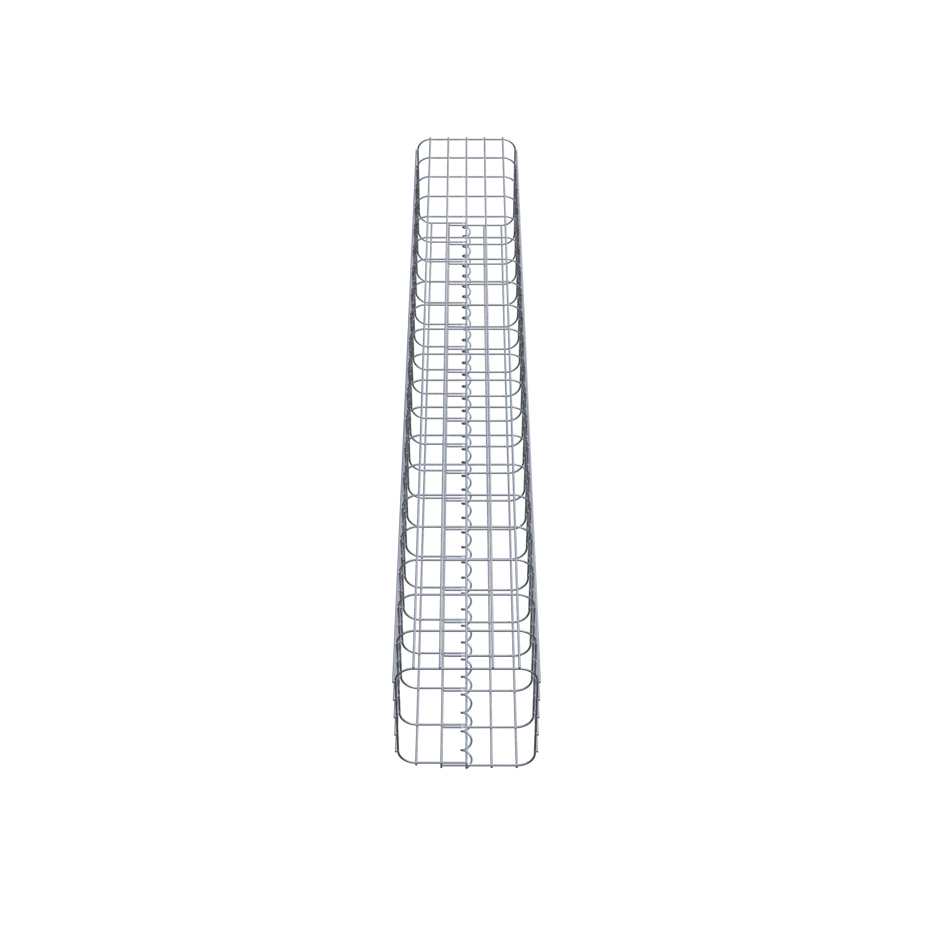 Gabion column, square, hot-dip galvanized, 27 cm x 27 cm, 200 cm height, MW 5 cm x 10 cm