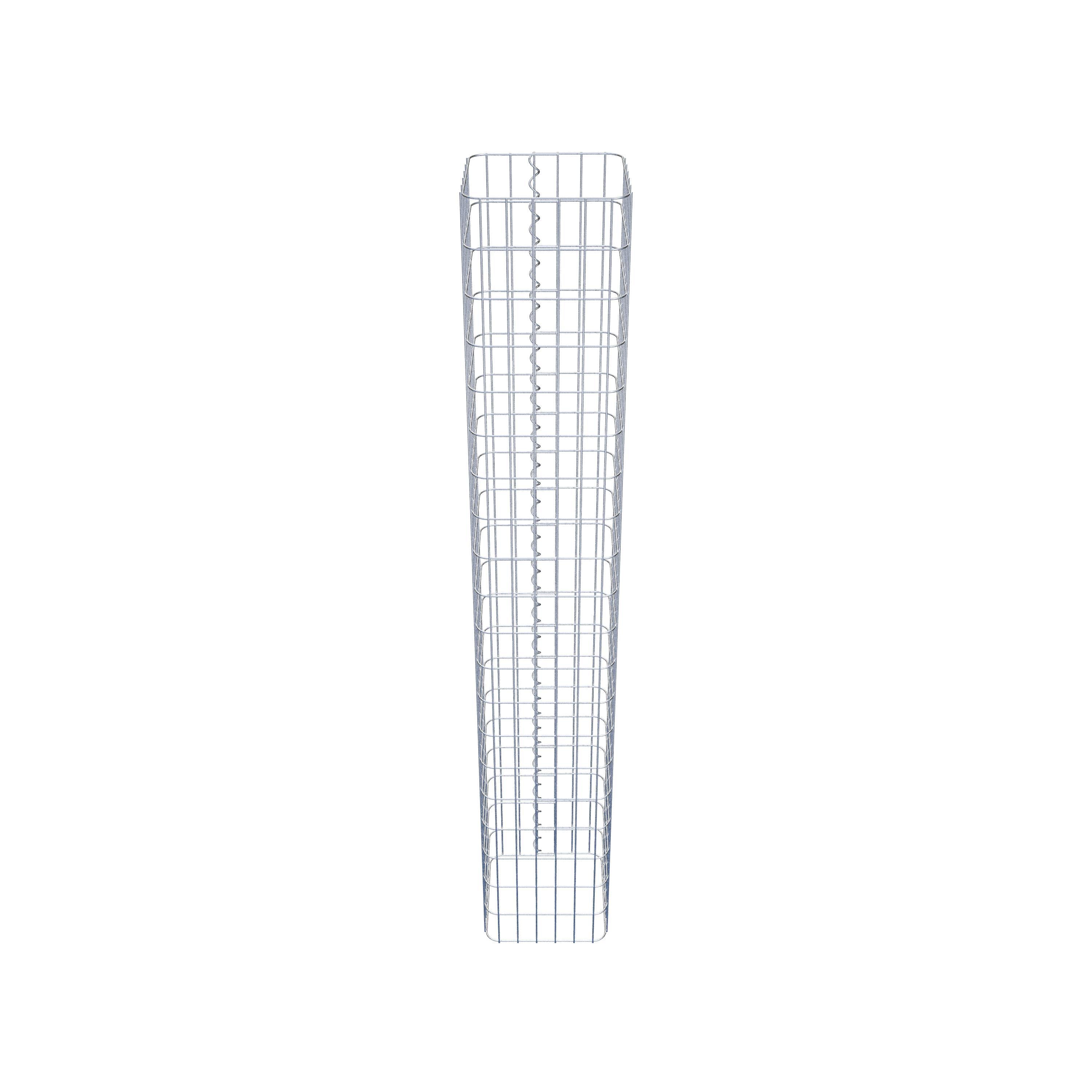 Gabion column, square, hot-dip galvanized, 32 cm x 32 cm, 200 cm height, MW 5 x 10 cm