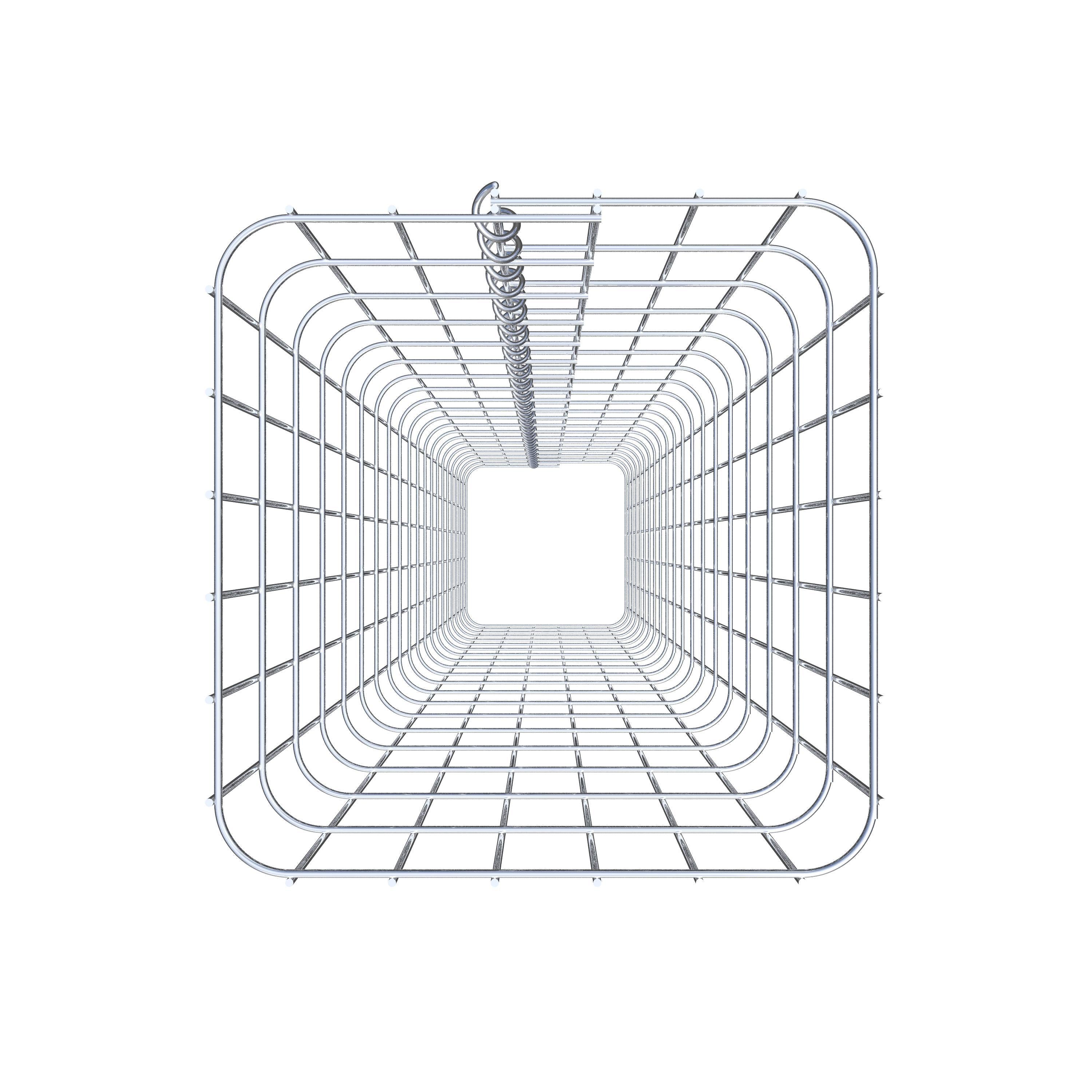 Gabion column, square, hot-dip galvanized, 32 cm x 32 cm, 200 cm height, MW 5 x 10 cm