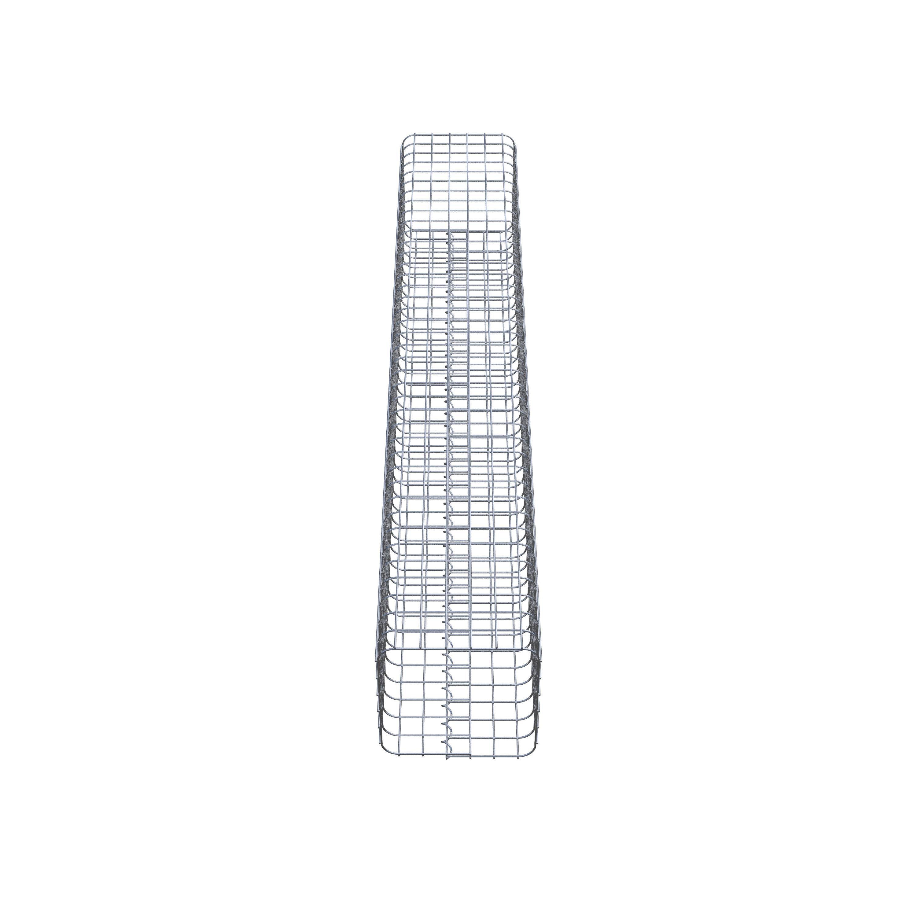 Gabion column, square, hot-dip galvanized, 32 cm x 32 cm, 200 cm high, MW 5 cm x 5 cm