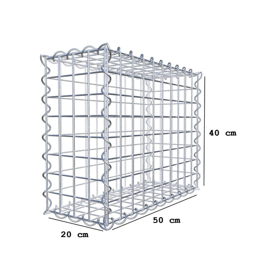 Gabion 50 cm x 40 cm x 20 cm (L x H x P), mailles 5 cm x 5 cm, spirale