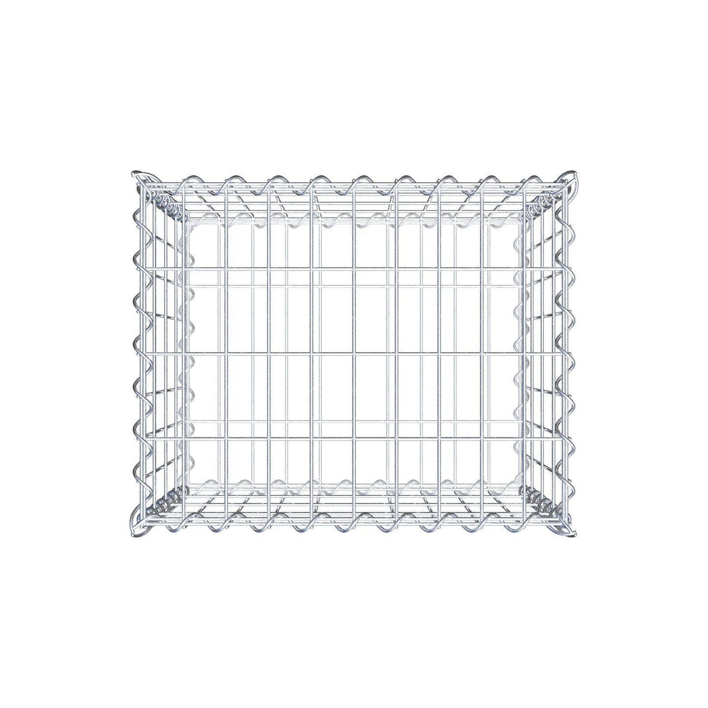 Schanskorf 50 cm x 40 cm x 40 cm (L x H x D), maaswijdte 5 cm x 10 cm, spiraalvormig
