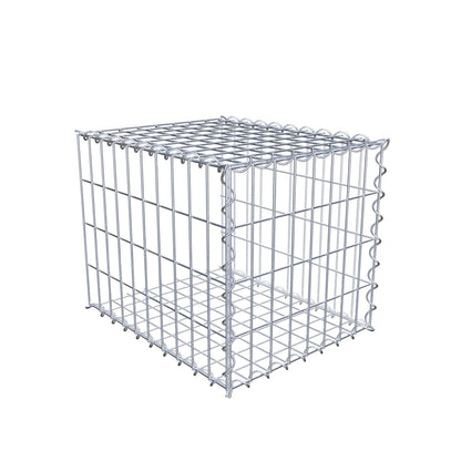 Gabion rapporté type 2 50 cm x 40 cm x 40 cm (L x H x P), mailles 5 cm x 10 cm, spirale