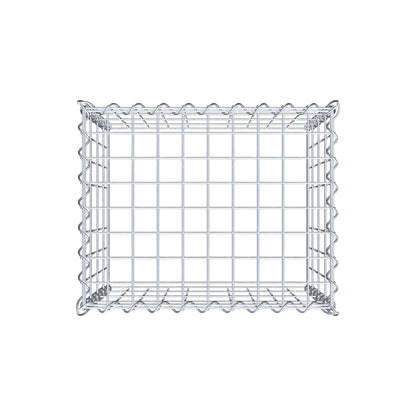 Gabion rapporté type 3 50 cm x 40 cm x 40 cm (L x H x P), mailles 5 cm x 10 cm, spirale