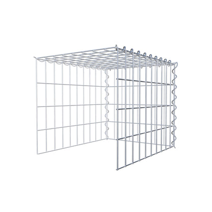 Opvokset gabion type 4 50 cm x 40 cm x 40 cm (L x H x D), maskestørrelse 5 cm x 10 cm, spiral