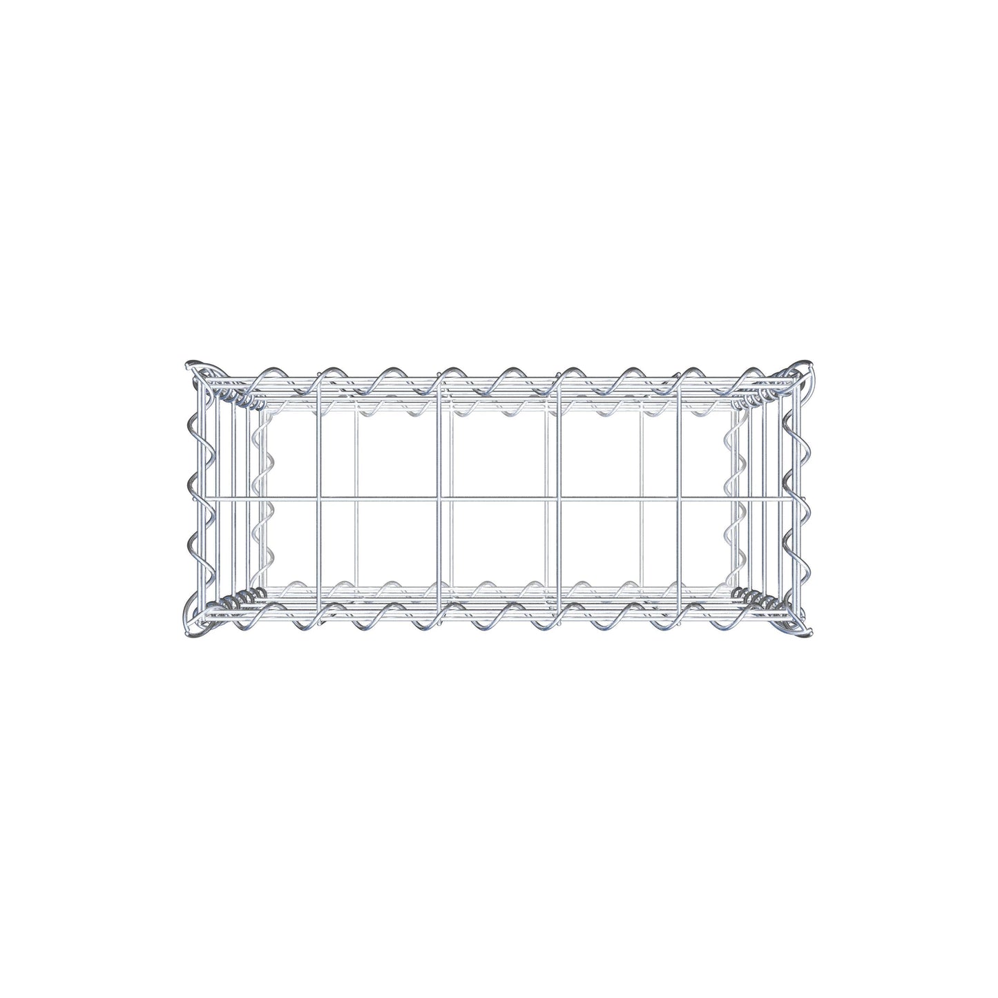 Gabione 50 cm x 40 cm x 20 cm (L x H x T), Maschenweite 10 cm x 10 cm, Spirale