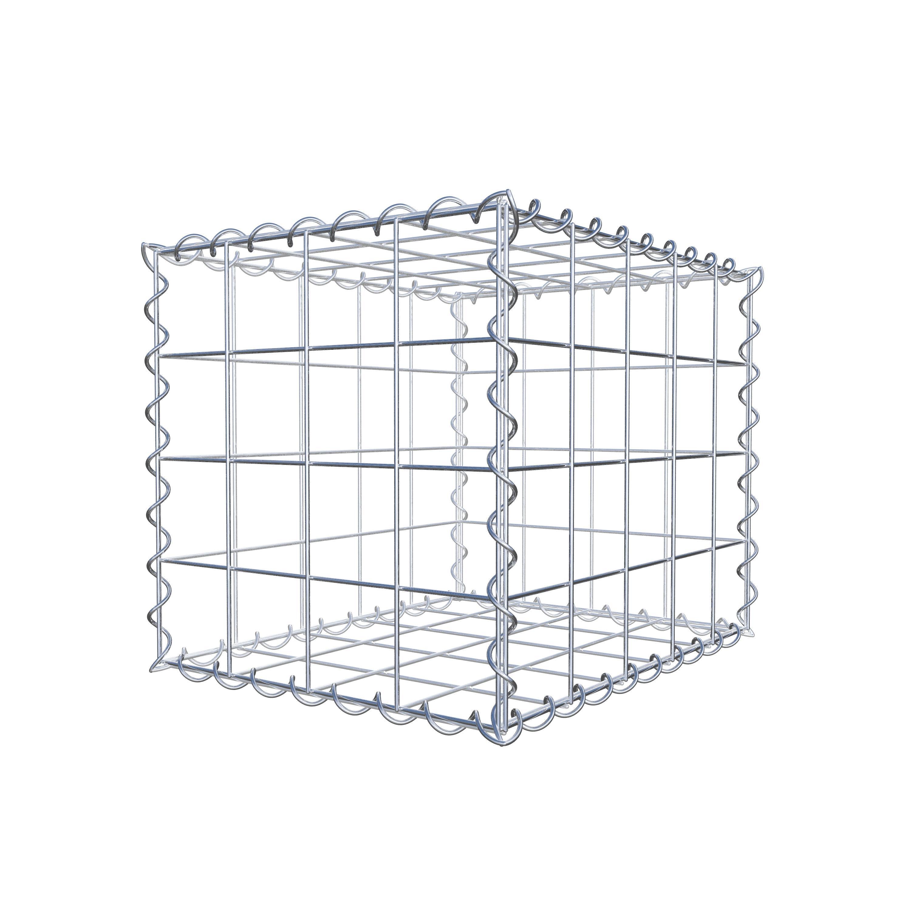 Gabione 50 cm x 40 cm x 40 cm (L x H x T), Maschenweite 10 cm x 10 cm, Spirale