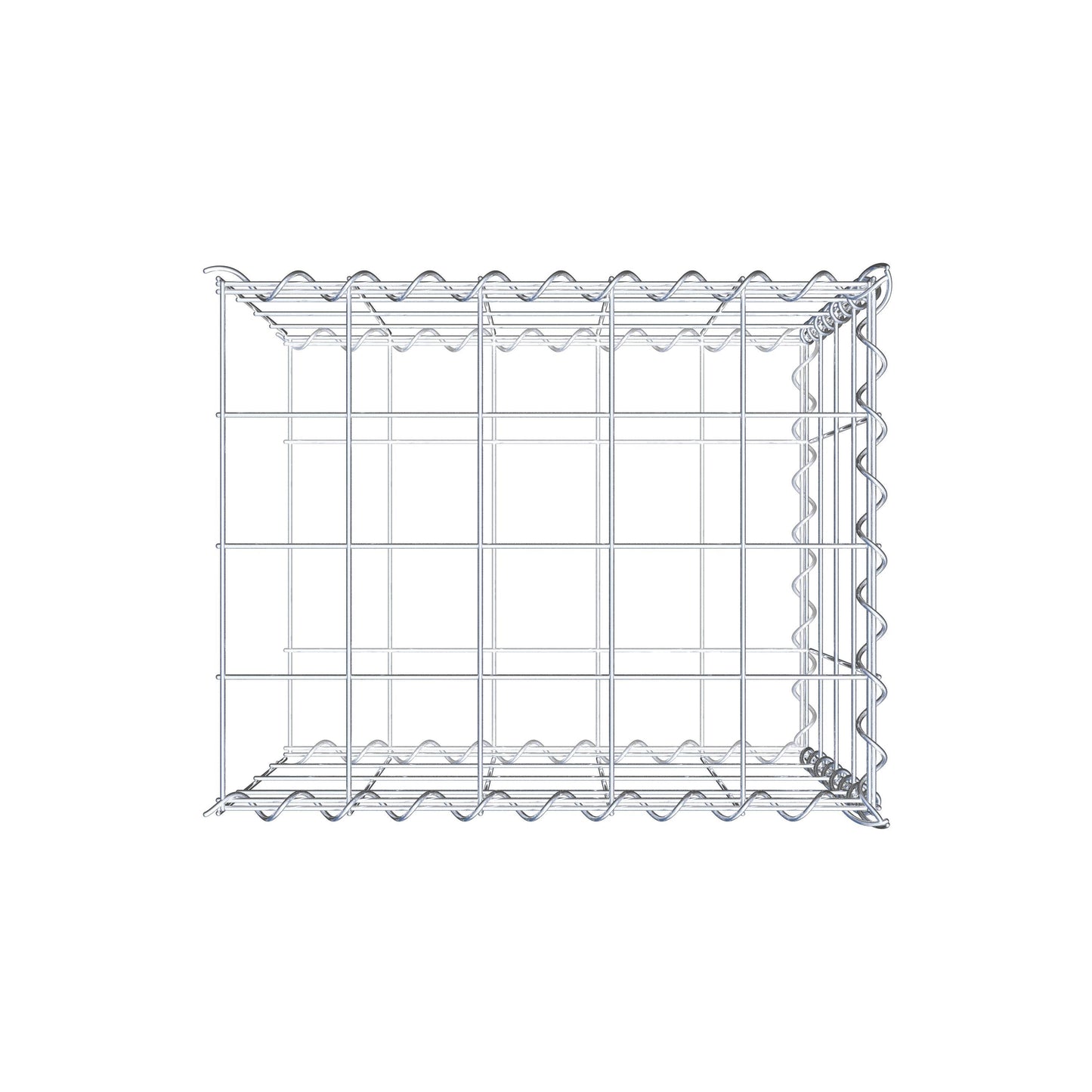 Extra gabion typ 2 50 cm x 40 cm x 40 cm (L x H x D), maskstorlek 10 cm x 10 cm, spiral