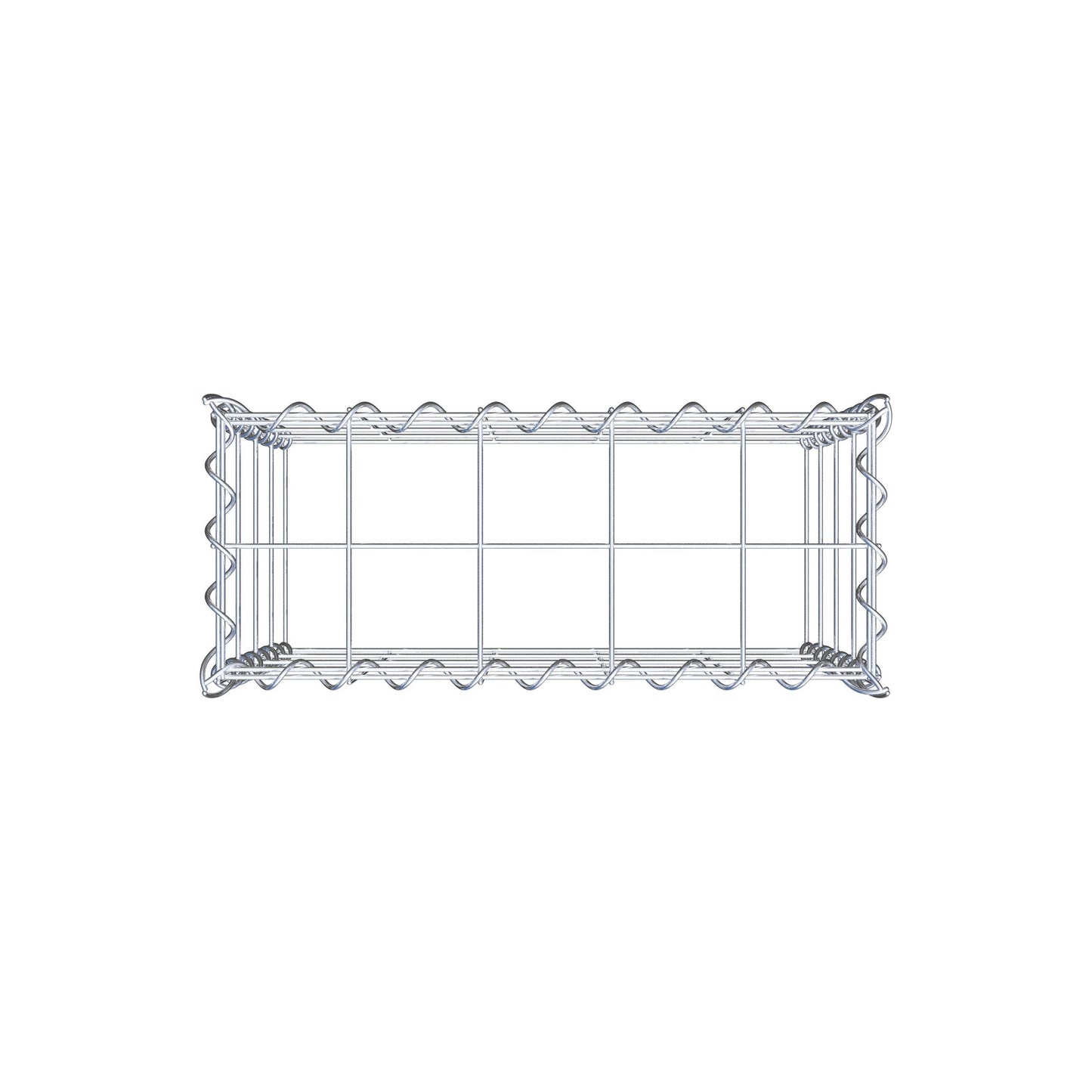 Opvokset gabion type 3 50 cm x 40 cm x 20 cm (L x H x D), maskestørrelse 10 cm x 10 cm, spiral