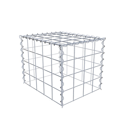 Gabion rapporté type 3 50 cm x 40 cm x 40 cm (L x H x P), mailles 10 cm x 10 cm, spirale