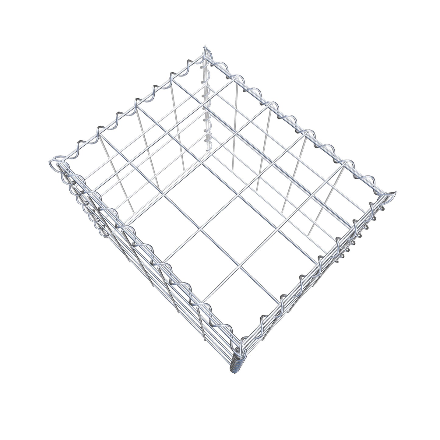 Gabion rapporté type 3 50 cm x 40 cm x 40 cm (L x H x P), mailles 10 cm x 10 cm, spirale