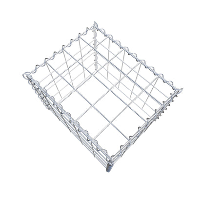 Gabion rapporté type 3 50 cm x 40 cm x 40 cm (L x H x P), mailles 10 cm x 10 cm, spirale