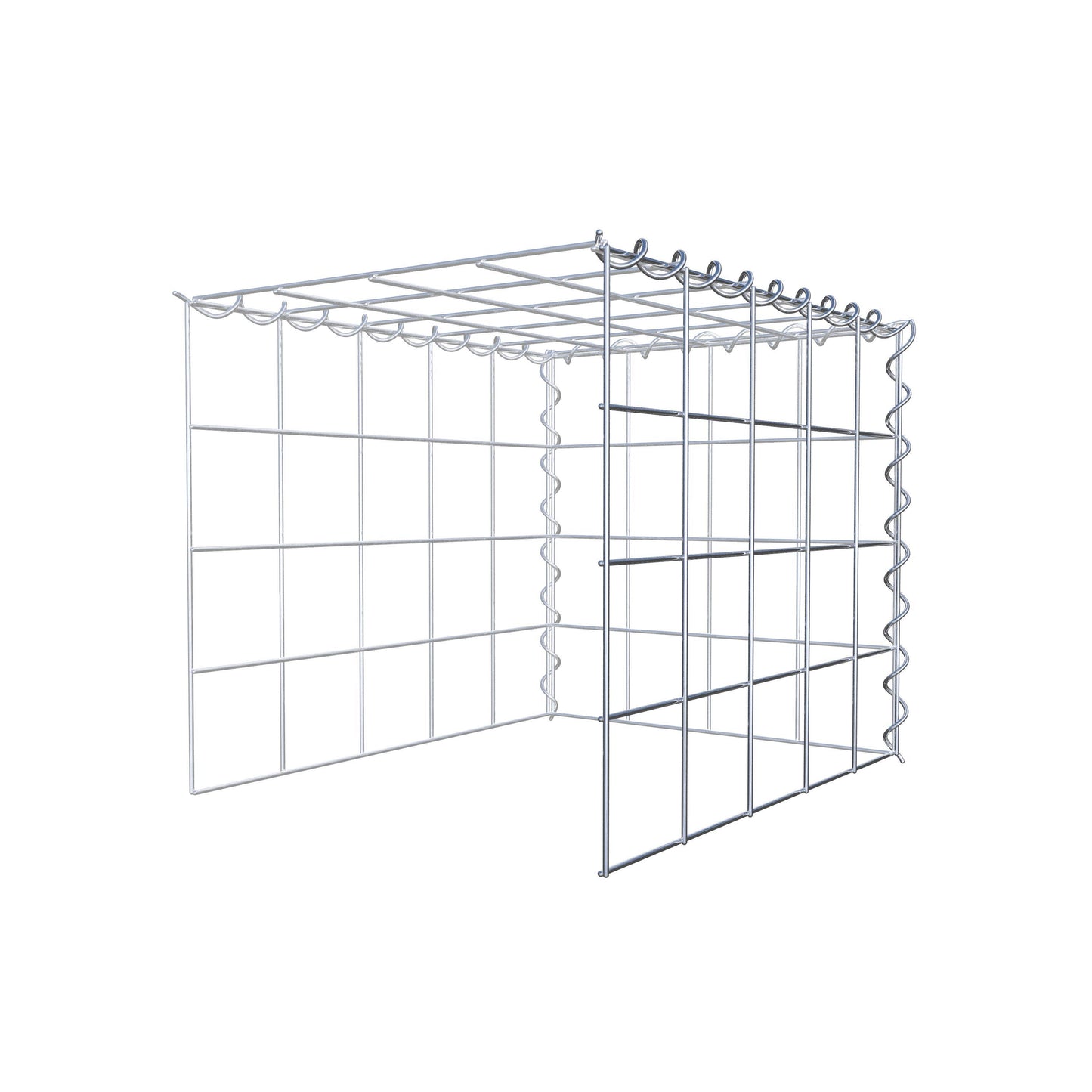 Grown-on gabion type 4 50 cm x 40 cm x 40 cm (L x H x D), mesh size 10 cm x 10 cm, spiral