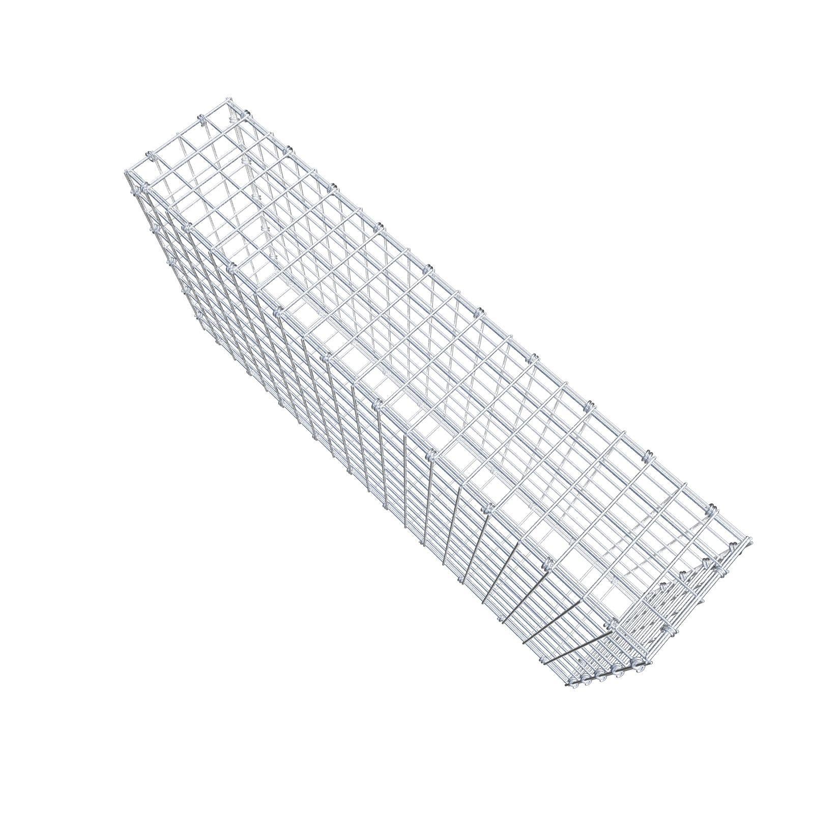 Gabione 100 cm x 50 cm x 20 cm (L x H x T), Maschenweite 5 x 5 cm, Spiralring