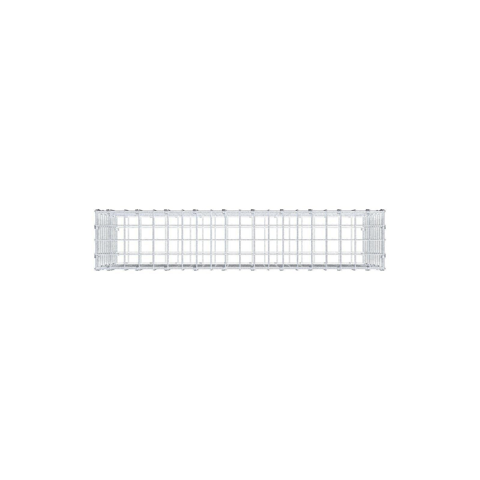 Gabione 100 cm x 50 cm x 20 cm (L x H x T), Maschenweite 5 x 5 cm, Spiralring