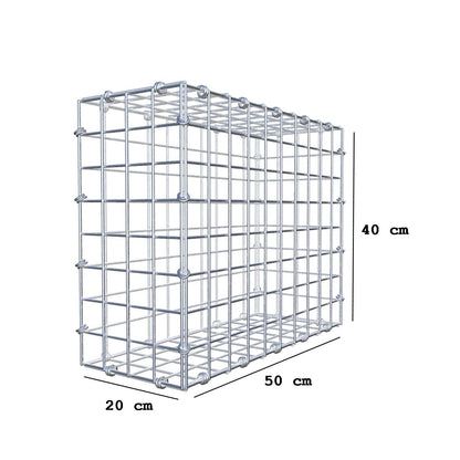 Gabion 50 cm x 40 cm x 20 cm (L x H x D), mesh size 5 x 5 cm, spiral ring