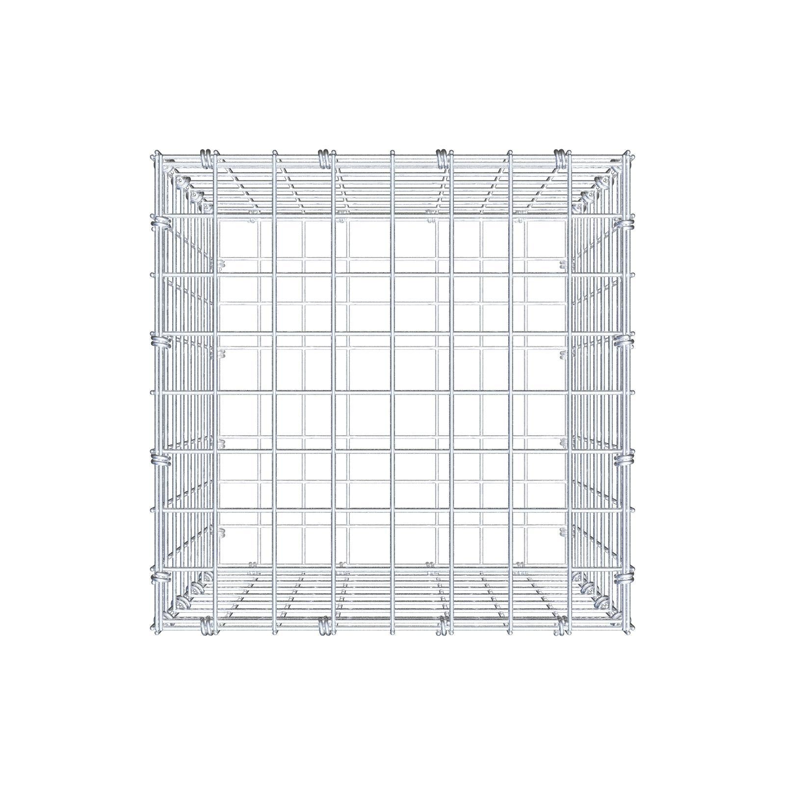 Gabion 40 cm x 40 cm x 40 cm (L x H x D), mesh size 5 x 5 cm, spiral ring
