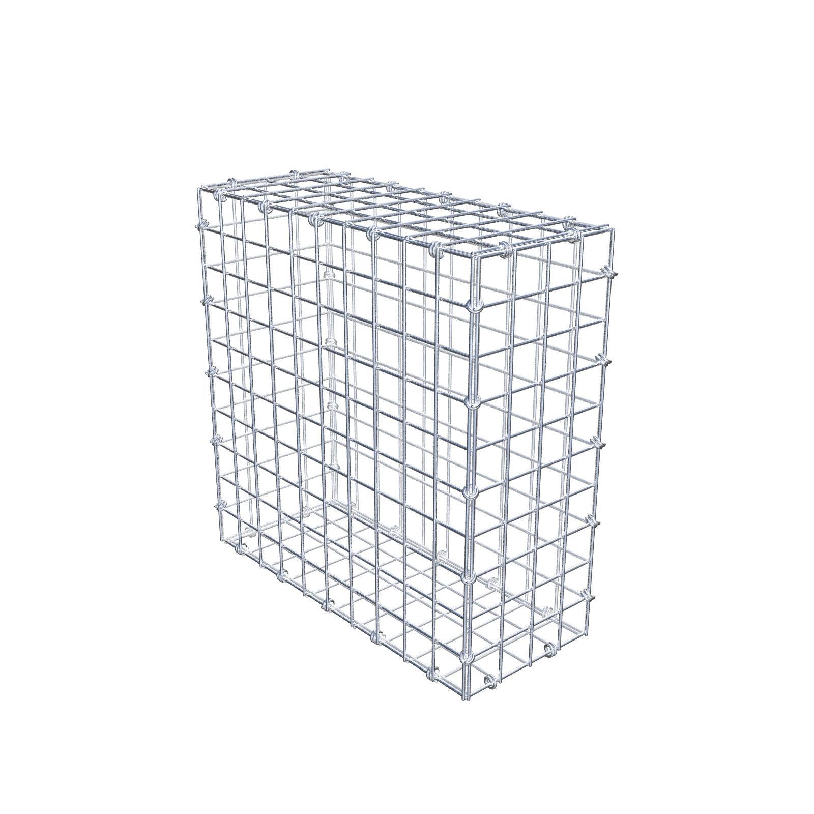 Gabion 50 cm x 50 cm x 20 cm (L x H x D), maskstorlek 5 x 5 cm, spiralring