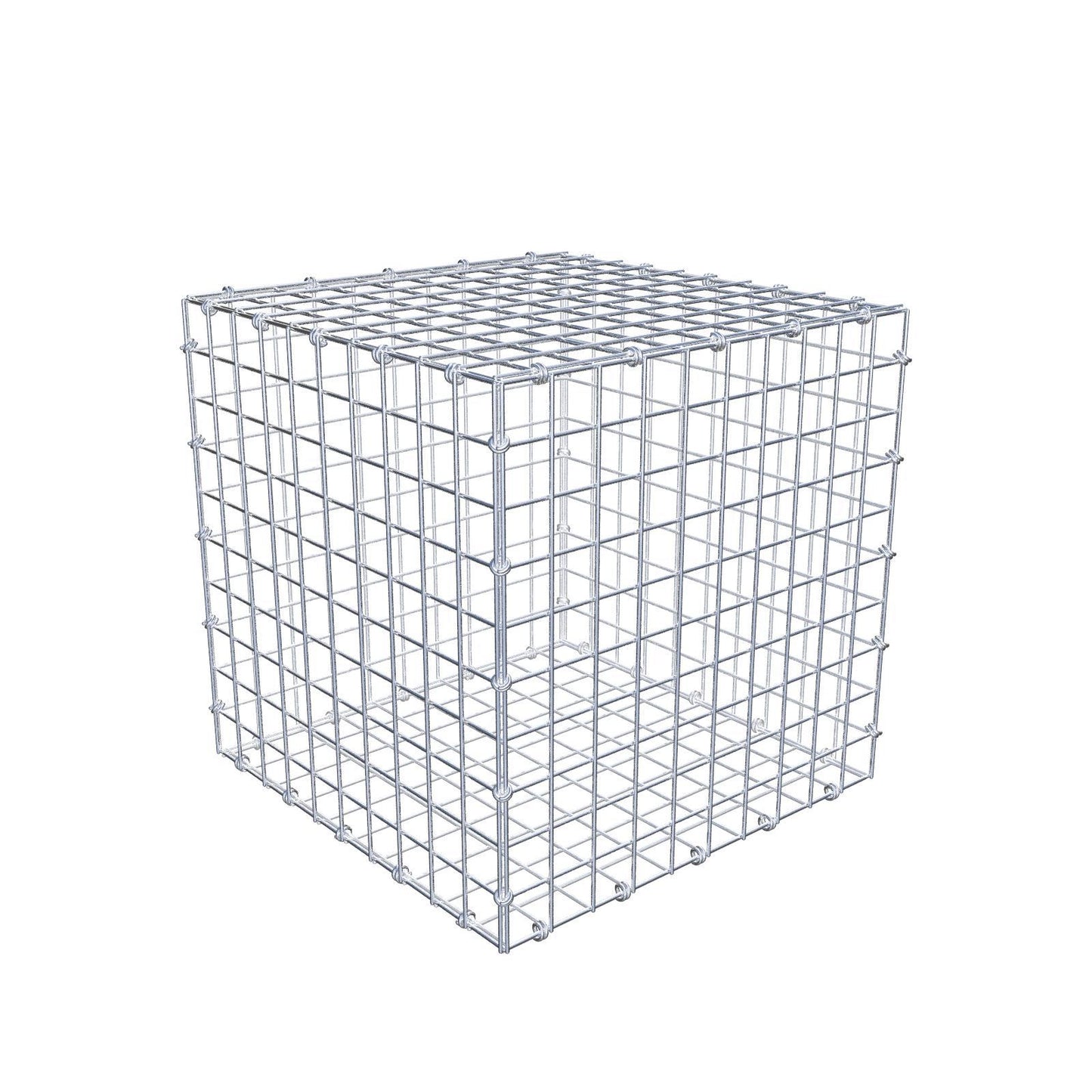 Gabion 50 cm x 50 cm x 50 cm (L x H x D), maskestørrelse 5 x 5 cm, spiralring