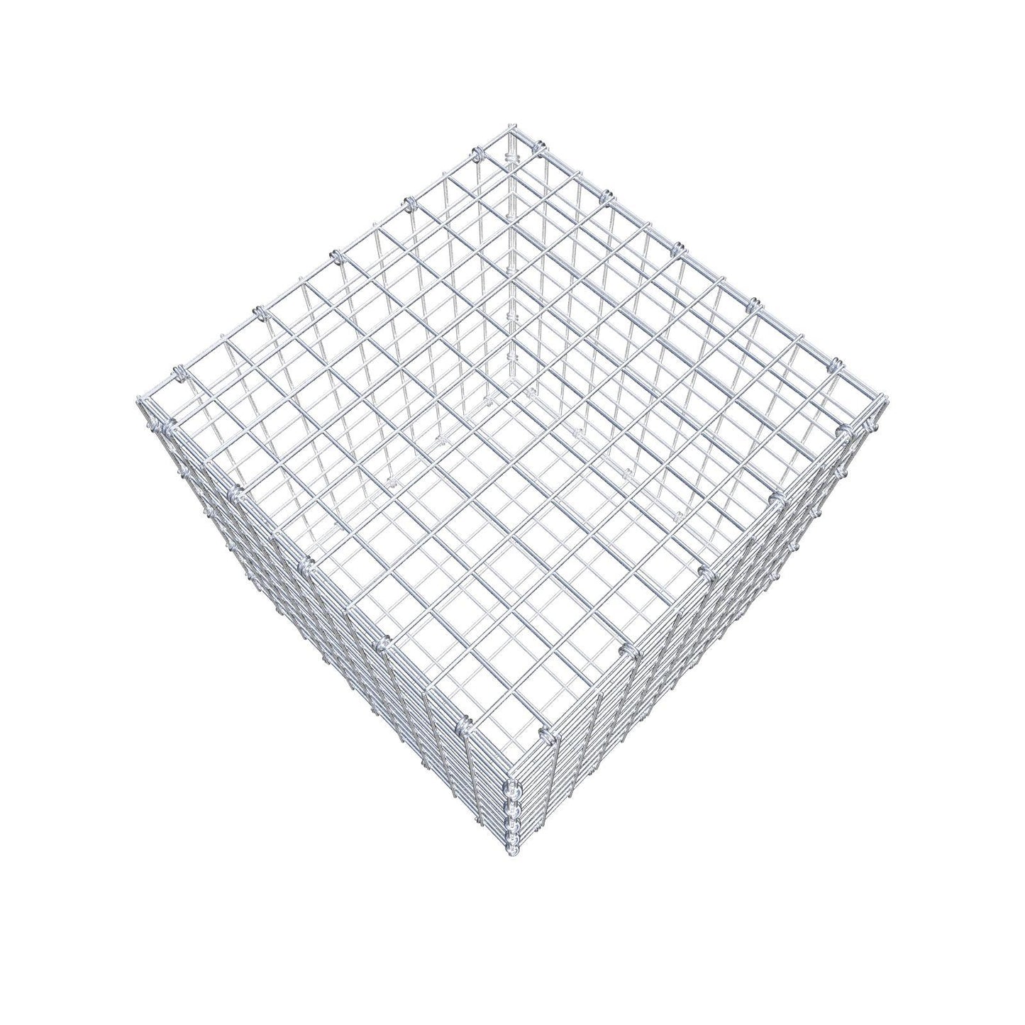 Gabion 50 cm x 50 cm x 50 cm (L x H x D), maskestørrelse 5 x 5 cm, spiralring