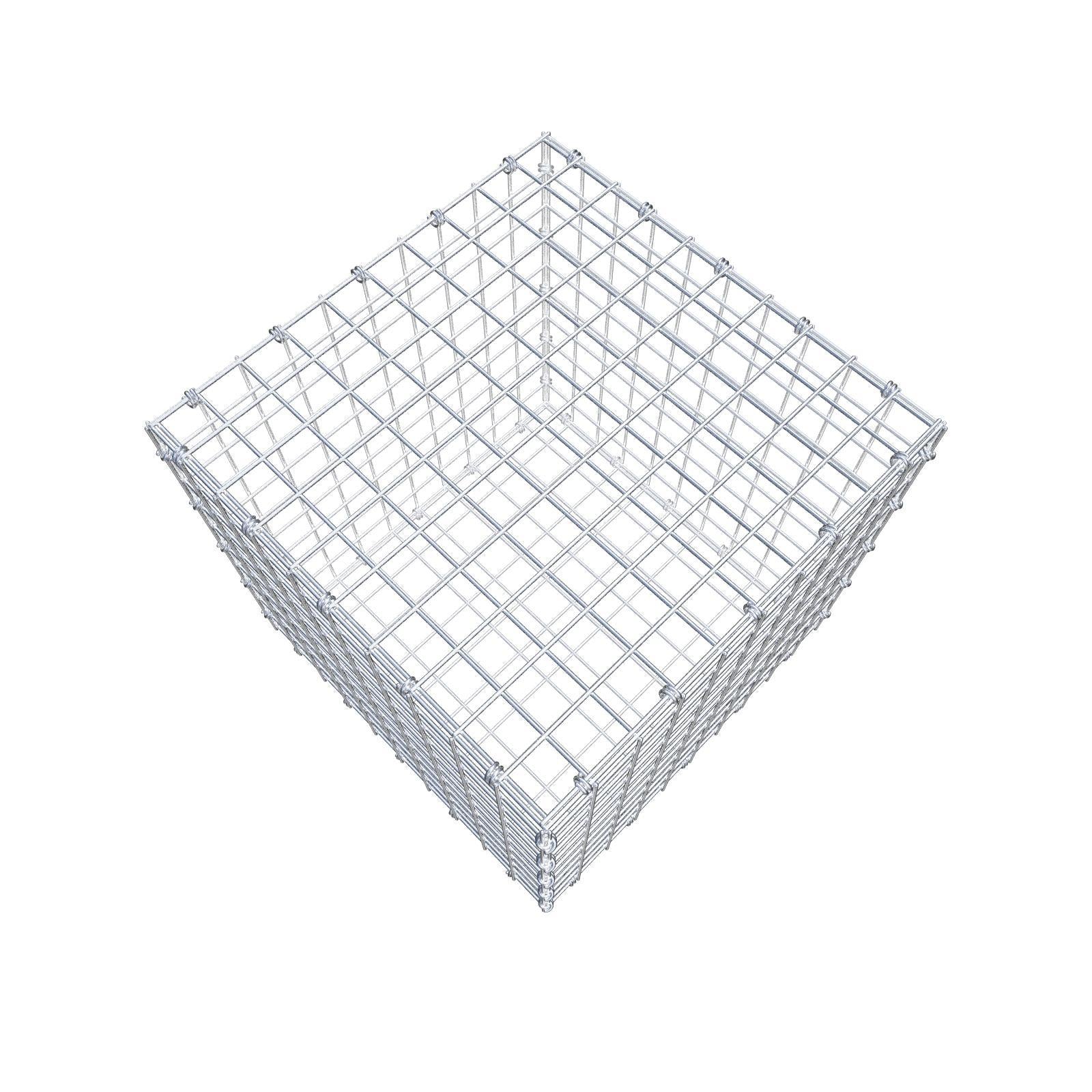 Gabione 50 cm x 50 cm x 50 cm (L x H x T), Maschenweite 5 x 5 cm, Spiralring