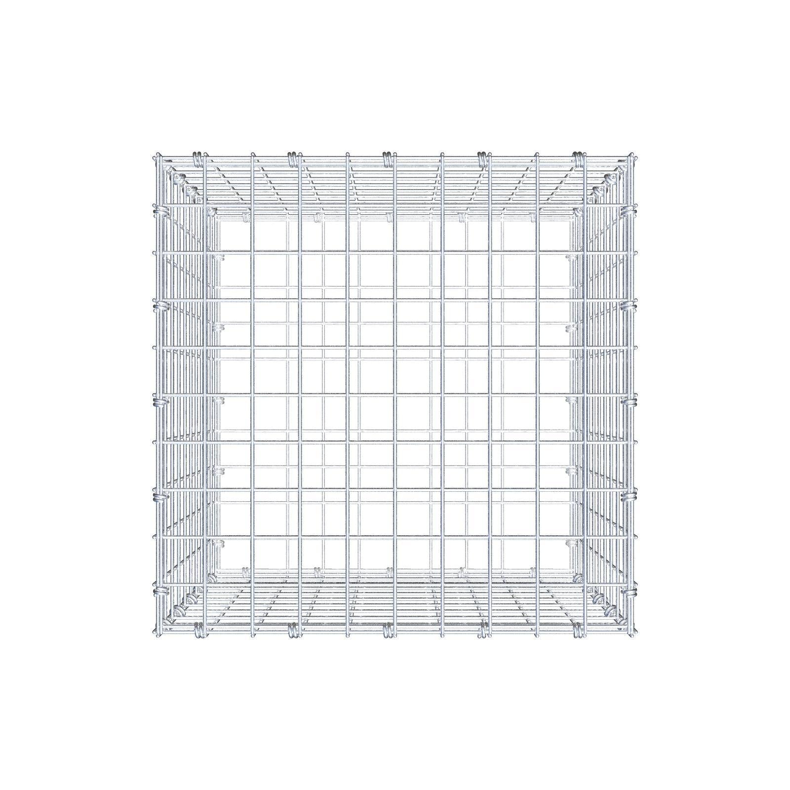 Gabione 50 cm x 50 cm x 50 cm (L x H x T), Maschenweite 5 x 5 cm, Spiralring