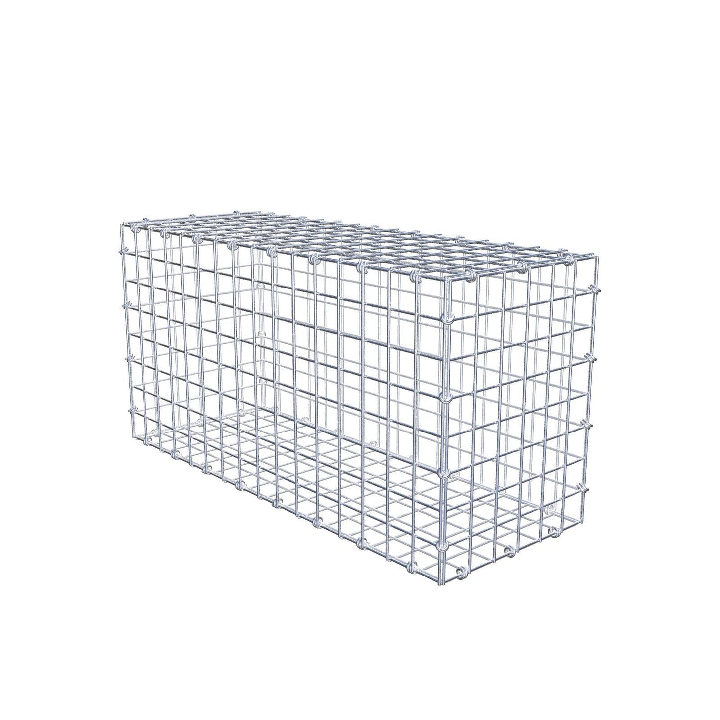 Gabion 80 cm x 40 cm x 30 cm (L x H x D), maskstorlek 5 x 5 cm, spiralring