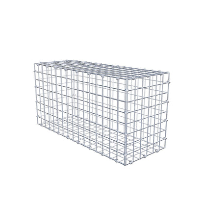 Gabion 80 cm x 40 cm x 30 cm (L x H x D), maskstorlek 5 x 5 cm, spiralring
