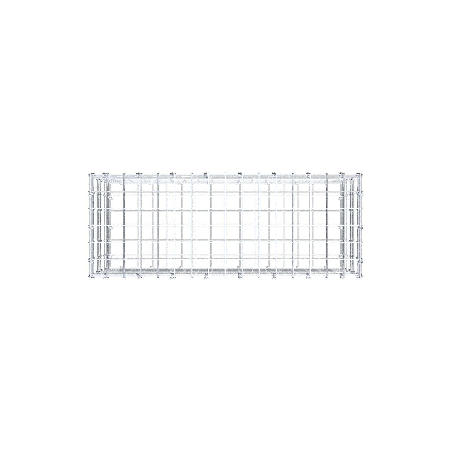 Gabion 80 cm x 40 cm x 30 cm (L x H x D), maskstorlek 5 x 5 cm, spiralring