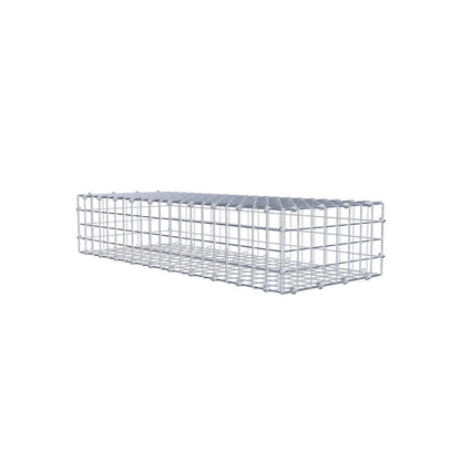 Gabion 100 cm x 20 cm x 40 cm (L x H x D), maskestørrelse 5 x 5 cm, spiralring