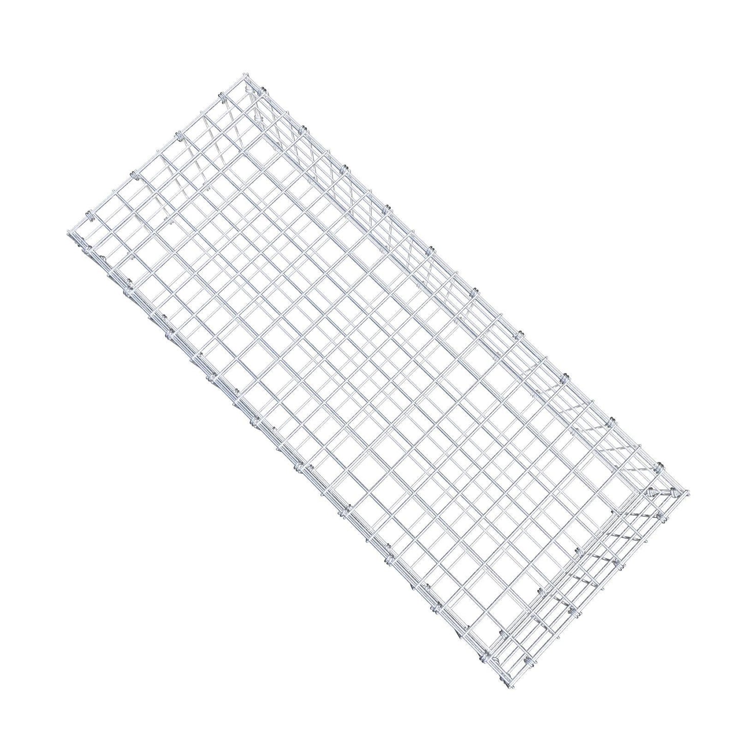 Gabion 100 cm x 20 cm x 40 cm (L x H x D), maskestørrelse 5 x 5 cm, spiralring