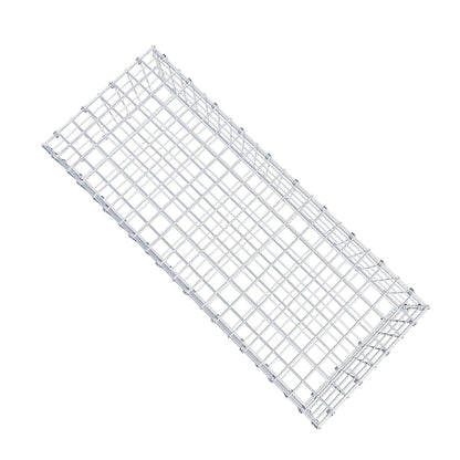 Gabion 100 cm x 20 cm x 40 cm (L x H x D), maskestørrelse 5 x 5 cm, spiralring