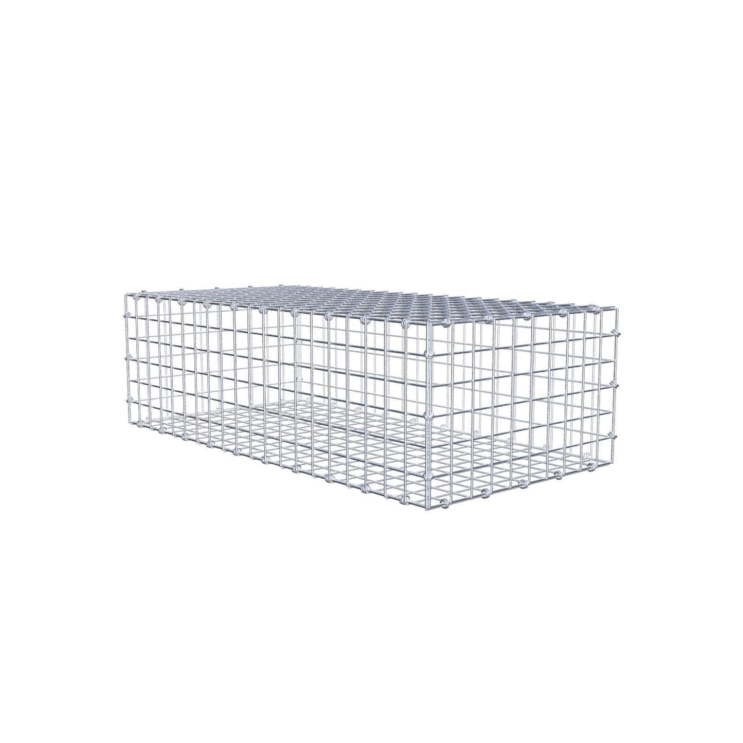 Gabion 100 cm x 30 cm x 50 cm (L x H x D), maskstorlek 5 x 5 cm, spiralring