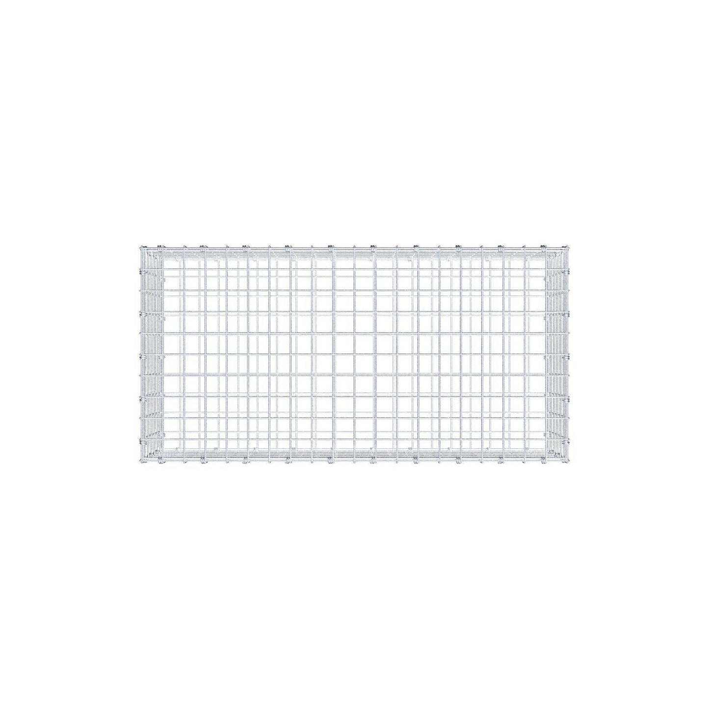 Gabion 100 cm x 30 cm x 50 cm (L x H x D), maskstorlek 5 x 5 cm, spiralring
