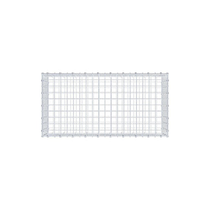 Gabion 100 cm x 30 cm x 50 cm (L x H x D), maskstorlek 5 x 5 cm, spiralring