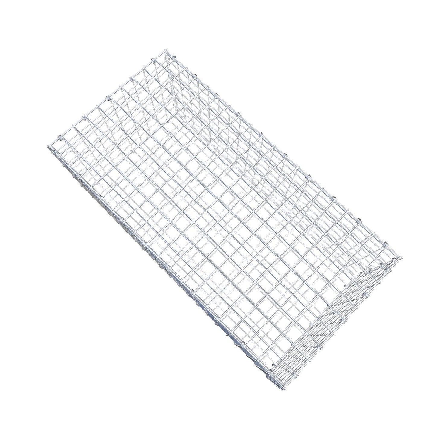 Gabion 100 cm x 40 cm x 50 cm (L x H x D), mesh size 5 x 5 cm, spiral ring