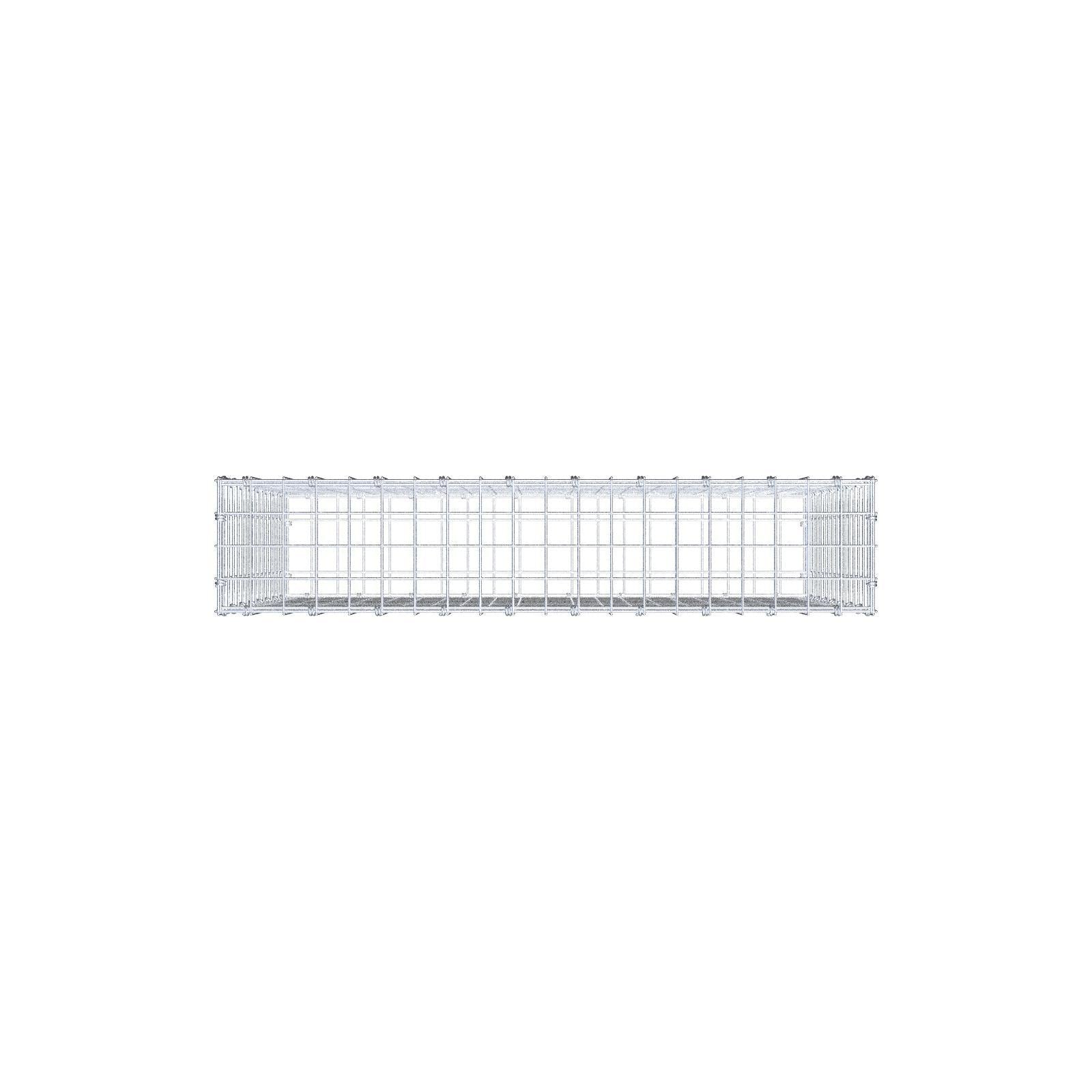 Gabbione 100 cm x 80 cm x 20 cm (L x H x P), maglia 5 x 5 cm, anello a spirale