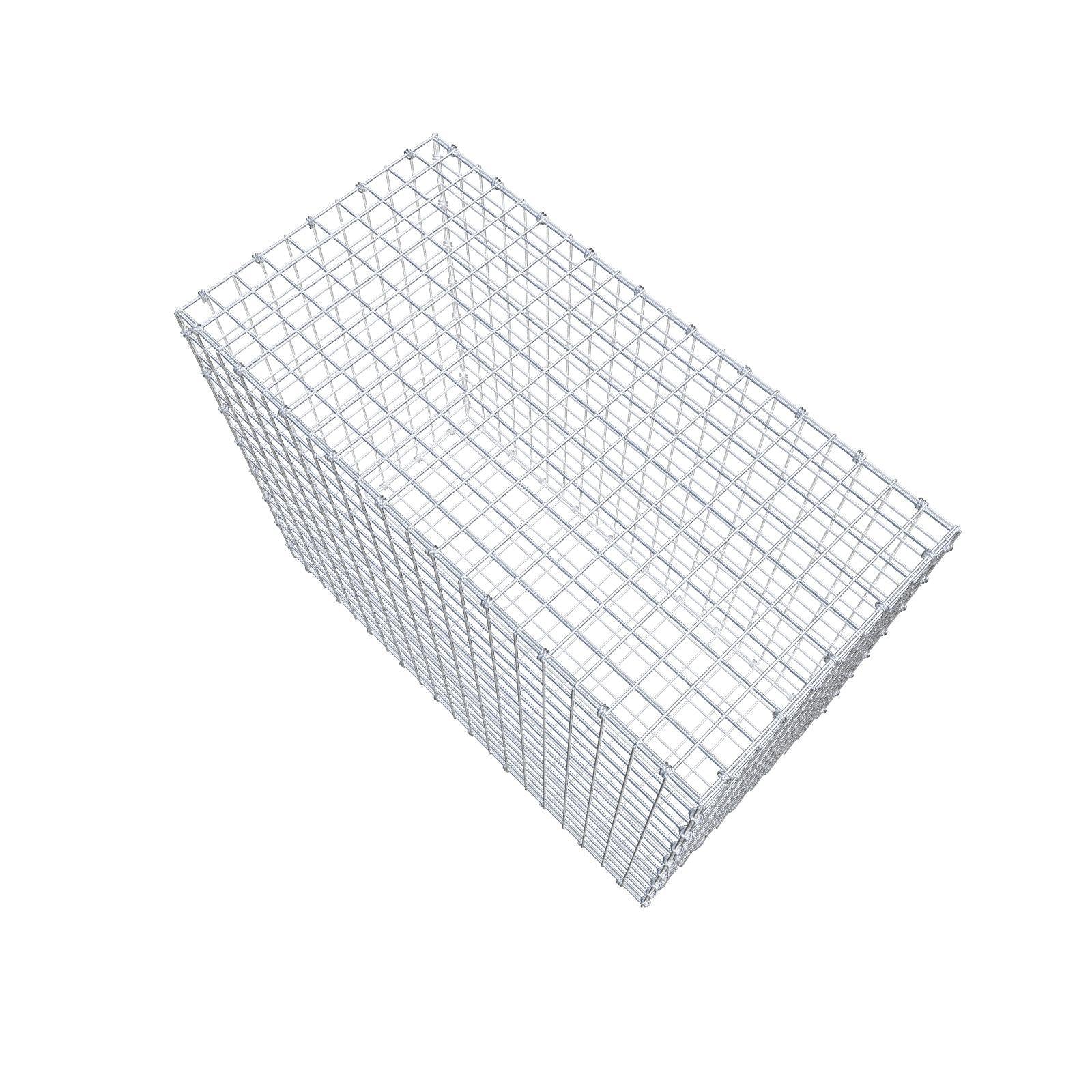 Gabione 100 cm x 80 cm x 50 cm (L x H x T), Maschenweite 5 x 5 cm, Spiralring