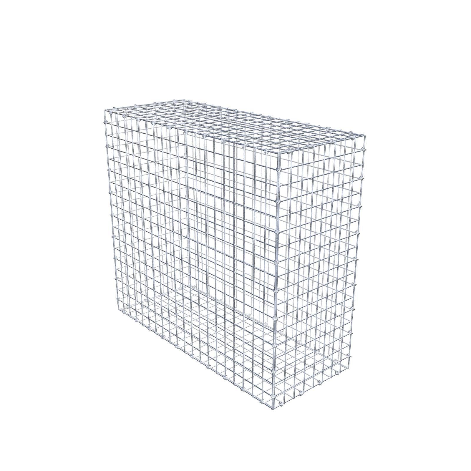 Gabion 100 cm x 90 cm x 40 cm (L x H x D), maskestørrelse 5 x 5 cm, spiralring